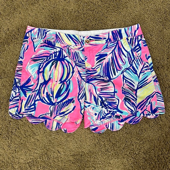 Lilly Pulitzer | Shorts | Lilly Pulitzer Scalloped The Buttercup Shorts ...